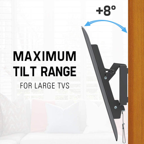 Mounting Dream Tilting TV Wall Mount for Most 37-70 Inches Flat Screen TVs, TV Mount - Wall Mount TV Bracket up to VESA 600x400mm and 132 lbs - Easy to Install on 16", 18", 24" Studs