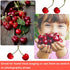 Fake Cherries Artificial Cherry Decorations Simulation Cherries Fruit Cherries Fruit Cherry Fake Fruit Model for Party Decor Home Kitchen Cabinet Photography Prop Cognitive Toy (50 Pieces)