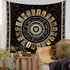 Sun Constellation and Star Tarot Card Tapestry - Bohemian Astrology Tapestries Zodiac Wall Hanging for Home Bedroom Aesthetic Wall Art Decor Black Tapestry