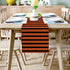Orange and Black Stripes Cotton and Linen Table Runners 18x72in, Table Cover Dresser Ethnic Halloween Washable Table Decor for Kitchen Party Wedding Gathering