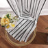 MIULEE Bedroom White Sheer Curtains Striped Linen Textured Window Treatment Drapes Grommet Top for Living Room, W52 x L63 Black Stripe 2 Panels
