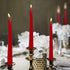 BOLSIUS 10 Count Unscented 10 Inch Red Household Taper Candles - 8 Hours Burn Time - Premium European Quality - Smokeless Dripless Taper Candlestick - Great for Special Occasion, Church, and Everyday