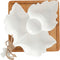 Honey ARGOL | Leaf Shaped Appetizer Divided Serving Platter Tray,Ceramic 4Compartment Serving Platter with Tray,Sauce Dip Serving Dish,Salsa Guacamole Chip&Dip Hors d'oeuvres Serving Set