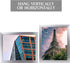 Golden State Art, 11x14 Brushed Aluminum Frame with Ivory Mat for 8x10 Picture - Wide Molding- Swivel Tabs, Sawtooth Hangers - Wall Display (Satin Silver, 1 Pack)