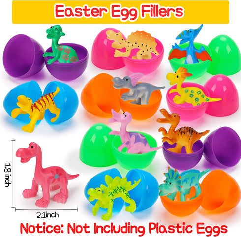 36PCS Dinosaur Bulk Toys Dinosaurs Pinata Goodie Bags Stuffers Easter Egg Fillers Treasure Box Mini Toys Dino Desk Pets Classroom Prizes for Kids Birthday Party Favors for Boys Girls Cupcake Toppers