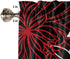 Red Dahlia Valance Curtain Rod Pocket Window Curtain Modern Art Abstract White Red Chrysanthemum Flower Black Washable Window Treatment for Living Room Bedroom Kitchen Home Decor 54x19in