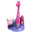 Brusheez® Kid's Electric Toothbrush Set - Soft Bristles, Easy-Press Power Button, Battery Operated, 2 Brush Heads, Animal Cover, Sand Timer, Rinse Cup and Storage Base - Ages 3+ (Prancy the Pony)