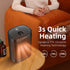 CAVIOR Space Heater, Portable Space Heater, 750W/1500W Small Space Heater Fan for Bedroom, Office and Indoor Use Tip-Over and Overheat Protection PTC Ceramic Heater with Thermostat Black