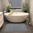 Memory Foam Bath Mat Soft Bath Rugs for Bathroom Non Slip Thick Absorbent Super Cozy Velvet Bathroom Rug Quick Dry Mat for Shower Floor Carpet (17 x 24 Inches,Grey)