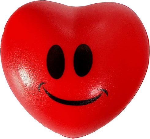 15 Valentines Day Heart Shaped Stress Relief 3€œ Smiley Face Balls for Kids Party Favors, School Classroom Exchange Prizes Gift
