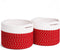 LixinJu Small Baskets for Organizing Small Woven Basket Set of 2 Red Small Rope Basket Set with Handle for Toy Cotton Round Storage Kids Baby Dog Cat Gifts, 9.5"x9.5"x7"