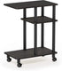 Furinno Turn-N-Tube U Shape Sofa Side Table with Casters, Espresso/Black