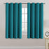 Blackout Curtains Drapes 63 Inch Length for Bedroom/Living Room, Thermal Insulated Small Curtain for Bedroom, Grommet Top - Solid in Turquoise Blue (One Panel)