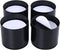 Ezprotekt 2 Inch Bed Risers Heavy Duty Stackable Furniture Risers - Solid Steel Bed Furniture Risers Post for Couch Bed Table Protect Wood & Carpet Surface, 3.15 x 3.15x 2 Inch(4 Pack, Round Black)