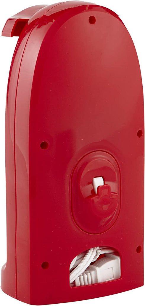 IMUSA USA Electric Can Opener with Bottle Opener and Knife Sharpener, Red