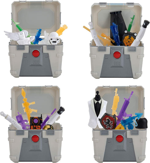 Fortnite Ghost Henchman Chest Collectible Accessory Set Bundle- Includes 4 Ghost Style Henchman Chests, 8 Back Bling, 12 Translucent Weapons, 8 Ghost Henchman Figure Pieces- More Styles Dropping Soon