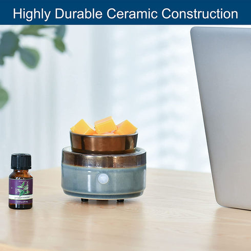 kobodon Ceramic Candle Wax Warmer, Home Fragrance Diffuser, Scentsy Warmer,2-in-1 Candle Wax Electric Melter and Fragrance Warmer for Warming Scented Candles and with to Freshen Room Spa Home Office
