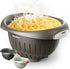 European Made Colander/Strainer, Heavy Duty Deep for Draining Pasta, Lettuce, Vegetables and Fruit, Dishwasher Safe, Mocha