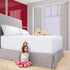 Mellanni White Bed Skirt King Size - Bed Frame and Box Spring Cover - 15-Inch Tailored Drop Pleated Dust Ruffle - Luxury Bedding - Easy Fit, Wrinkle, Fade, Stain Resistant - 1 Bedskirt (King, White)