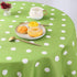 Eternal Beauty Spillproof Table Cloth Round 60" Polyester Washable Picnic Tablecloth for Outdoor Dining Table (Green Polka Dots)
