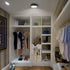Battery Powered Ceiling Light, Starxing 5 inch Wireless Puck Lights with Remote Control, Shower Lights Fixture with DC Charger (Black)