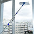 ITTAR Window Squeegee Cleaning Tools, 2 in 1 Window Washing Squeegee with Extension Pole 58'' Long Handle for Window Shower Glass Door Household Tool