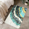 LIVEBOX Modern Abstract Area Rug, 2x3ft Marble Gold and Turquoise Distressed Luxury Faux Wool Rug Plush Contemporary Accent Throw Rug Oriental Door Mat for Entryway Bedroom Living Room Laundry