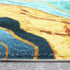 LIVEBOX Modern Abstract Area Rug, 2x3ft Marble Gold and Turquoise Distressed Luxury Faux Wool Rug Plush Contemporary Accent Throw Rug Oriental Door Mat for Entryway Bedroom Living Room Laundry