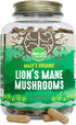 MAJU Organic Lions Mane Mushroom Capsules 90ct, Fruiting Bodies Steam Extract, Organic Mushrooms w/ Black Pepper Extract, Hericium Erinaceus