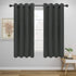 Easy-Going Blackout Curtains for Bedroom, Solid Thermal Insulated Grommet and Noise Reduction Window Drapes, Room Darkening Curtains for Living Room, 2 Panels(52x46 in,Dark Gray)