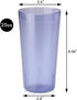 New Star Foodservice 46441 Tumbler Beverage Cup, Stackable Cups, Break-Resistant Commercial SAN Plastic, 20 oz, Blue, Set of 12