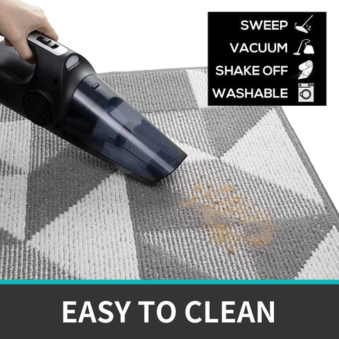 DEXI Indoor Doormat, Non Slip Absorbent Resist Dirt Entrance Rug, 20x32 Machine Washable Low-Profile Inside Floor Door Mat