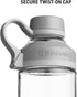 BlenderBottle Mantra Glass Shaker Bottle, 20-Ounce, Pebble Grey