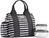 Fit + Fresh Sanibel Insulated Lunch Bag, Lunch Bag for Women Includes 2 Food Containers, Reusable Lunch Box, Perfect for Work, School, Beach & More, Black Stripe