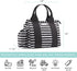 Fit + Fresh Sanibel Insulated Lunch Bag, Lunch Bag for Women Includes 2 Food Containers, Reusable Lunch Box, Perfect for Work, School, Beach & More, Black Stripe