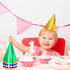 50 Pieces Cone Party Hats Metallic Foil Cone Hats Colorful Party Cone Hats Birthday Paper Hats for Birthday Parties, Gold, Silver, Red, Green, Blue
