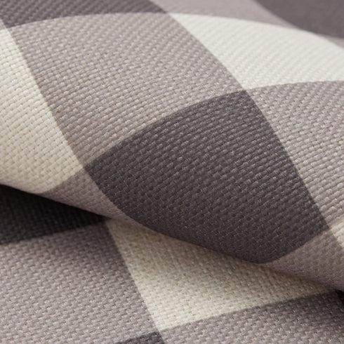 Set of 6 Grey White Buffalo Plaid Placemats, Farmhouse Dining Table Decorations (13 x 17 in)