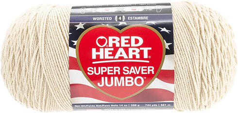 Red Heart Super Saver Jumbo Yarn, Buff