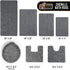 Gorilla Grip Shag Chenille Bathroom Toilet Lid Cover, Machine Wash, Ultra Soft Plush Seat Covers, Large Fabric Covers, 19.5x18.5, Fits Standard Toilet Lids, Bathroom Accessories and Decor, Gray