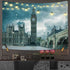 London Wall Decor,Tapestry for Bathroom Room Decor Wall Hanging for Bedroom Wall Art for Living,Big Ben and Westminster Bridge A Cold Snowy Winter Day London United Kingd,/(59"X39")