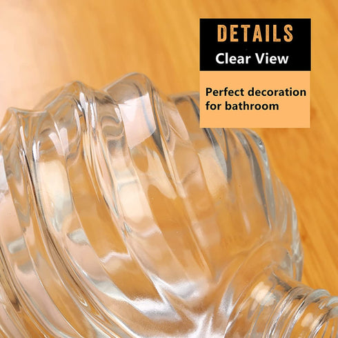 Yopay 3 Pack Glass Soap Dispenser, 304 Rust Proof Stainless Steel Soap Pump Bottle, Small Refillable Liquid Bathroom Hand Soap Dispenser for Bath Shampoo Shower Gel Toiletries, Travel Bottles, 9.5oz