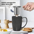 COYMOS Ceramic Tea Mug with Infuser and Lid, 16oz Loose Leaf Tea Cup Large Handle Teaware Mug, Tea Gift Sets for Tea Lover (Gray)