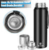 Insulated vacuum Thermo Bottle 25oz with cup lid Leakproof stainless water flask for coffee hot and cold drink.(Black,750ml)