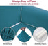 iCOVER Chair Sofa Slipcover, One Piece High Stretch Armchair Couch Cover, Machine Washable Spandex Jacquard Fabric, Bottom Elastic Easy to Install, Non-Slip Furniture Protector,Peacock Blue