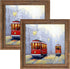 10x10 Brown Picture Frames Square Rustic Wood 2 Pack Display Photo Frame 10 x 10 with Stand for Wall Mounting and Tabletop Home Decoration