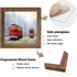 10x10 Brown Picture Frames Square Rustic Wood 2 Pack Display Photo Frame 10 x 10 with Stand for Wall Mounting and Tabletop Home Decoration