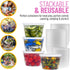 24-Pack Plastic Deli Containers with Airtight Lids, 16oz - Disposable Food Storage Containers for Meal Prep, Takeout, Restaurant, and More - Multipurpose Clear Plastic Containers - Microwaveable