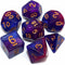 CREEBUY Polyhedral DND Glitter Dice Set for Dungeon and Dragons D&D RPG Role Playing Games Blue Mixed Purple Nebula Dice