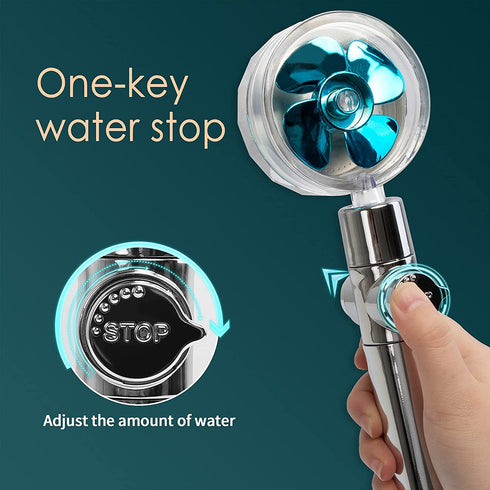 High Pressure Shower Heads, Handheld Turbo Fan Shower, Hydro Jet Shower Head Kit with 3 Filters, Turbocharged Shower Head