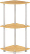 Furinno Turn-N-Tube 3-Tier Corner Display Rack Multipurpose Shelving Unit, Beech/White, Model:12077BE/WH